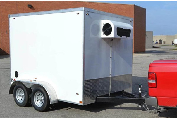 Refrigerated Portable Cold Storage Trailers Dengan 220V Voltage Dan Air Tight Motor