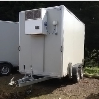 Refrigerated Portable Cold Storage Trailers Dengan 220V Voltage Dan Air Tight Motor