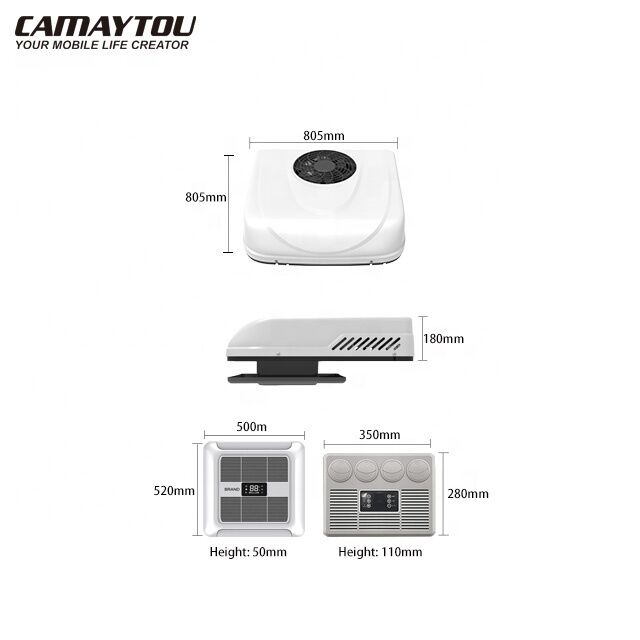 AC Unit RV 12 Volt 12v Sistem Pendingin Udara AC 12 Volt 24v 48v karavan Camper Van Motorhome 12v